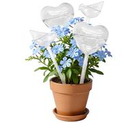 Griwuut Gocciolatori d'acqua per piante, set da 4 pezzi, globi per irrigazione automatica per piante in vaso per interni ed esterni, a forma di uccello e cuore