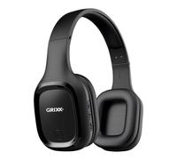 GRIXX Cuffie wireless Overband Bluetooth 5.0, nero, in avo di ricarica USB e cavo audio jack da 3,5 mm