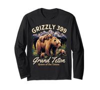 Grizzly 399 Bear Lovers Queen of the Tetons National Park Maglia a Manica