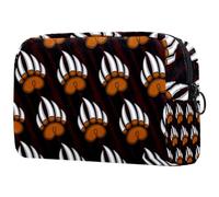 Grizzly Bear Attack Claw Piccola borsa per il trucco da donna borsa cosmetica con cerniera borsa organizer per accessori di bellezza, Multicolore 07, 18.5x7.5x13cm/7.3x3x5.1in