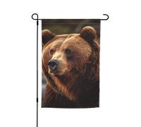 Grizzly Bear Bandiera da giardino a doppia faccia per fattoria Holiday Yard bandiera 30,5 x 45,7 cm banner stagionale per esterni per primavera estate prato portico decorazione per la casa piccola