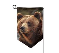 Grizzly Bear - Bandiere da giardino verticali su entrambi i lati, 30,5 x 45,7 cm, bandiera stagionale primaverile estate per vacanze, fattoria, cortile, decorazione da appendere all'aperto, taglia
