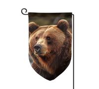 Grizzly Bear - Bandiere da giardino verticali su entrambi i lati, 30,5 x 45,7 cm, bandiera stagionale primaverile estate per vacanze, fattoria, cortile, decorazione da appendere all'aperto, taglia