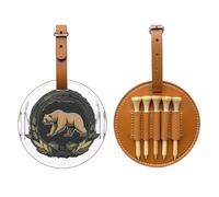 Grizzly Bear - Borsa per tee da golf, facile da trasportare e più efficiente nel giocare a golf, colore: Marrone