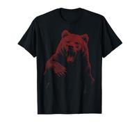 Grizzly Bear Hike Camp Orso Bruno Arrabbiato Vintage Maglietta