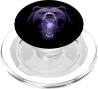 Grizzly Bear Hike Camp Orso bruno arrabbiato vintage PopSockets PopGrip per MagSafe