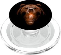 Grizzly Bear Hike Camp Orso bruno arrabbiato vintage PopSockets PopGrip per MagSafe