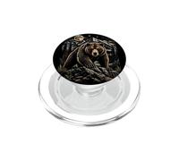 Grizzly Bear Moon Wilderness Wilderness Arte di montagna PopSockets PopGrip per MagSafe