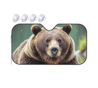 Grizzly Bear - Parasole per parabrezza auto pieghevole 2025 divertente parasole per parabrezza anteriore, protezione solare per interni automobilistici, misura media