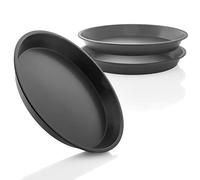 Grizzly Confezione con 3 teglie per base torta con diametro di 30 cm, rivestimento antiaderente, teglia per crostate, stampo per quiche, teglia rotonda per crostate, torte e dolci da forno