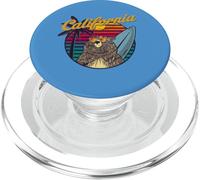 Grizzly - Orso con occhiali da sole California Estetica Surf Retro PopSockets PopGrip per MagSafe
