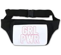 GRL PWR Girl Power 3D Line Art Marsupio Marsupio Bianco