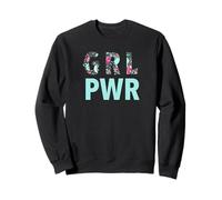 GRL PWR Power Girl Empowerment Cute Floral Pattern Artwork Felpa