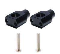 Grobo 2pcs Manubrio Moto Altezza Montaggio Riser, Altezza Aumentare Colonna Fissaggio Clip Per Manubrio 25mm, Nero