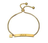 GROBTE Bracciale Id Personalizzato per Bambini Bracciale a Barra in Acciaio Inossidabile per Bambini Toddler Con Nome Inciso Bracciali Di Lunghezza Regolabile per Bambini