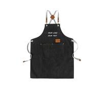 GROBTE Grembiule personalizzato per Uomini Donne Grembiuli Di Tela Personalizzati Con 2 Tasche Testo Personalizzato Logo Grembiule Da Lavoro Professionale Regolabile