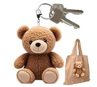 Grocery Tote, Shopping Bag, 7.87 Inches Reusable Organizer, Plush Animal Foldable Handbag with Keychain Holder and Compact Storage, Cute Carry Option for Market, School, Work, Beach, Picnic, Camping