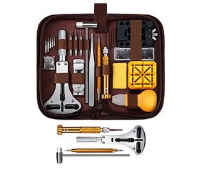 GROCKSTR 149 pezzi Kit di attrezzi per cinturino orologio Kit di riparazione per orologio Kit di strumenti di sostituzione della batteria, strumento di rimozione della parte posteriore dell'orologio,