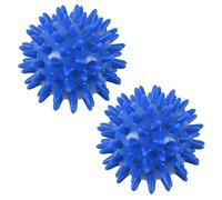 GROCKSTR 2 sfere massaggianti morbide per palmo, piedi, braccia, collo, schiena, blu, 5,5 cm