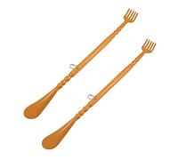 GROCKSTR 2 x manico in plastica marrone graffio aiutante massaggiatore 48 cm