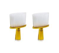 GROCKSTR 2X Spazzola per capelli morbidi collo viso panno parrucchiere taglio capelli spazzola per parrucchiere strumenti oro