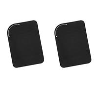GROCKSTR 2X Tappetino da Viaggio Nel Silicone Nero Resistente Al, Pad Anti- per Piastre per Capelli, Arricciacapelli, da Stiro E Altri Strumenti Lo Styling Un Caldo