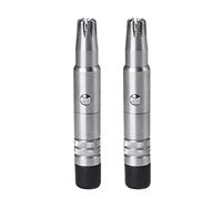 GROCKSTR 2X Trimmer Manuale per Naso Nel Acciaio Inossidabile per Rasatura Naso Trimmer per Capelli Rasoio Cura del Viso Dispositivo Lavabile per Uomo