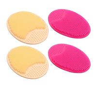 GROCKSTR 4Pcs Spa Silicone Beauty Wash Pad Pelle Scrub Pulizia Pad Lavaggio Viso Viso Esfoliante Spazzola Detergente Strumento