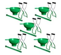 GROCKSTR 5 X Canning Kit Jar Canning Canning Imbuto Coperchio Bacchetta Magica per Canning Jars Anti Scottature Utensili da Cucina (3 pezzi, Verde)