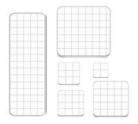 GROCKSTR 6 pezzi timbro blocchi acrilico trasparente timbratura blocchi con griglia per la fabbricazione di scrapbooking