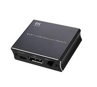 GROCKSTR 8K Display Port Switch 1.4 Bi-Direction Switch Converter 2X1/1X2 Supporto 4K@120Hz 8K@30Hz per display multipli