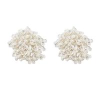 GROCKSTR Bellissima perla 6 mm color argento fiore perline tappi per gioielli (oltre 1000 pezzi)