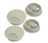 GROCKSTR Passacavo di 5 cm di diametro grigio chiaro copertura del foro per scrivania del computer 4 Pz ++