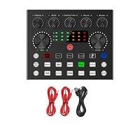 GROCKSTR Scheda Audio V8S External Sound Changer Scheda Audio Effetti Sonori Multipli per La Registrazione dal Chat Vocale KTV Domestica