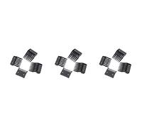 GROCKSTR Set di 12 pettini di fissaggio per guida in metallo 3 mm 6 mm 9 mm 12 mm