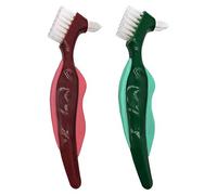 GROCKSTR Spazzolino da Denti Premium da 2 Pezzi, Spazzolino per La Pulizia, Setole Multistrato e Spazzolino Bifacciale per Protesi Portatile