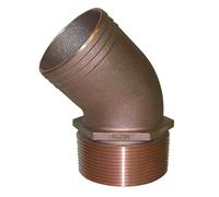 GROCO 1-1/4" NPT Bronzo 45 Gradi Tubo A 1-1/4" PTHD-1250 Barca Marina