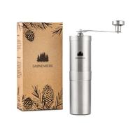 Groenenberg Macina caffé manuale, regoliable | Macinacaffè in acciaio inossidabile (inox) | Macinino caffè manuale | Coffee grinder con smerigliatrice in ceramica | Regolazione precisa