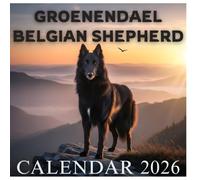 Groenendael Belgian Shepherd Calendar 2026: 12-Month Square Organizer with Major Holidays & Exclusive Black-Coated Dog Portraits