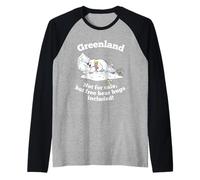 Groenlandia Donald Trump orso polare umorismo divertente politico Maglia con Maniche Raglan