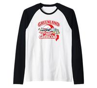 Groenlandia Non Greedland Sovranità Anti-Sfruttamento Maglia con Maniche Raglan