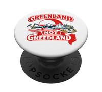 Groenlandia Non Greedland Sovranità Anti-Sfruttamento PopSockets PopGrip Adesivo