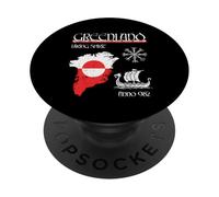 Groenlandia - Vegvisir vichingo - Bandiera Groenlandia Souvenir PopSockets PopGrip Adesivo