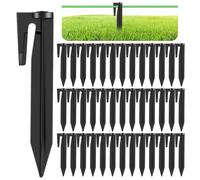 GROFIS 100 Pezzi Picchetti per Robot Tagliaerba, Stabili Chiodini in Plastica per Fissaggio Filo Perimetrale Robot Rasaerba, Ganci da Terra per Giardino Tenda, Compatibili Gardena Husqvarna Worx