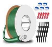 GROFIS 50m Cavo di Limitazione per Robot Tosaerba + 25 Picchetti + 5 Morsetti per Cavi + 5 T-Tap Rapido Connettore, Set di Accessori per Cavi di Ricerca, Compatibile con Gardena Bosch Husqvarna Worx