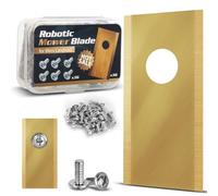 GROFIS Set di 36 Lame per Robot Tagliaerba, Lame di Ricambio in Acciaio Inox e Titanio con Viti, Lame Ricambio per Tosaerba, Accessori per Tagliaerba Robot Compatibile con Worx Landxcape Einhell