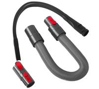 GROFIS Set di 4 Ricambio Accessori con Cannuccia Lunga Piatta, Tubo di Prolunga, Blocco Dell'interruttore e Adattatori per Dyson V15 V11 V10 V8 V7 Aspirapolvere, Pulisci Angoli e Spazi Vuoti