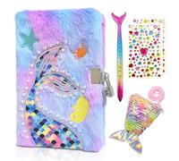 GROFIS Set Di 4 Orso Diario Segreto Bambina, Diario in Peluche Con Lucchetto, 16