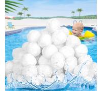GROFIS Sfere Filtranti per Piscina, 1300g Palline Filtro Piscina Sostituisce 45kg di Filtro a Sabbia, Leggera Riutilizzabile Filtro Balls con Rete per Bucato, Filter Ball per Sistemi di Filtrazione