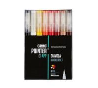 Grog Pointer 01 APP Diavola Marker Set, Punta extra fine da 0,7 mm, Confezione da 8 pezzi
